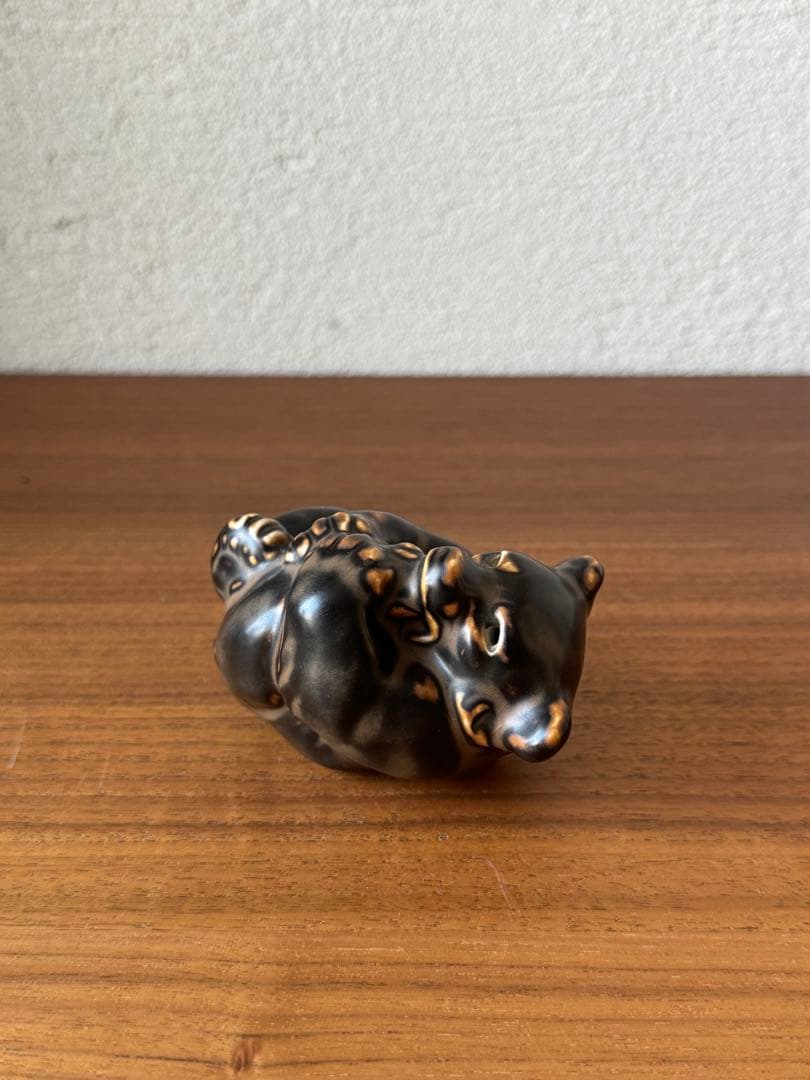 希少 1940年代 ロイヤルコペンハーゲン 足を舐める子クマ クヌード・キーン