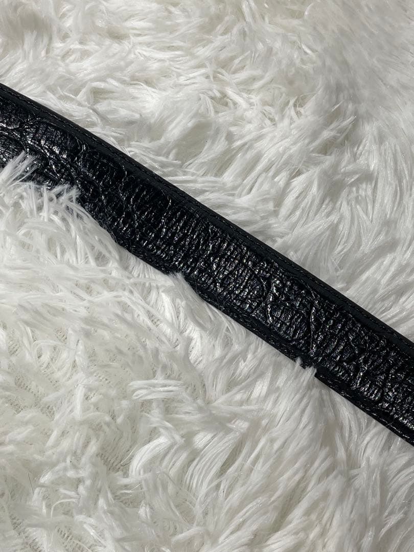 希少　GIANNI VERSACE 本革 メデューサ金具 ベルト 黒 イタリア製