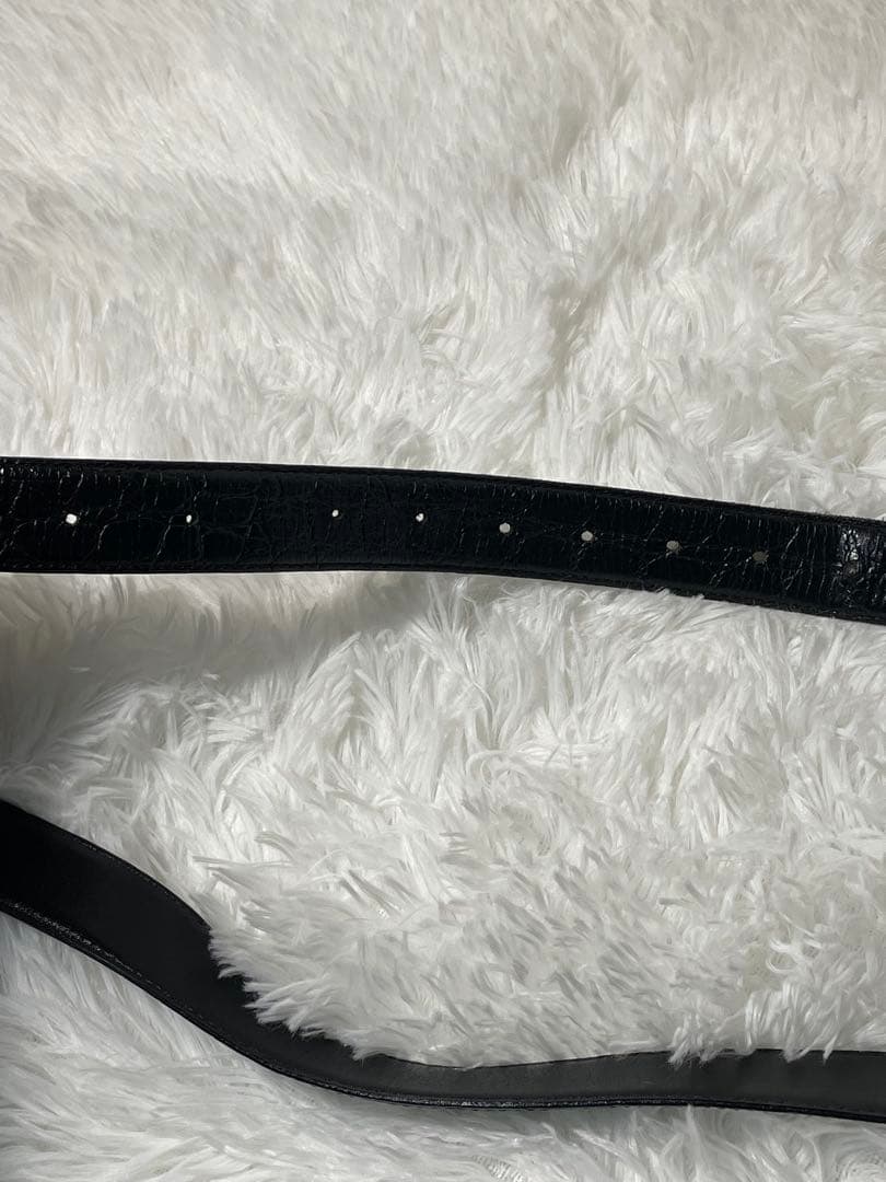 希少　GIANNI VERSACE 本革 メデューサ金具 ベルト 黒 イタリア製