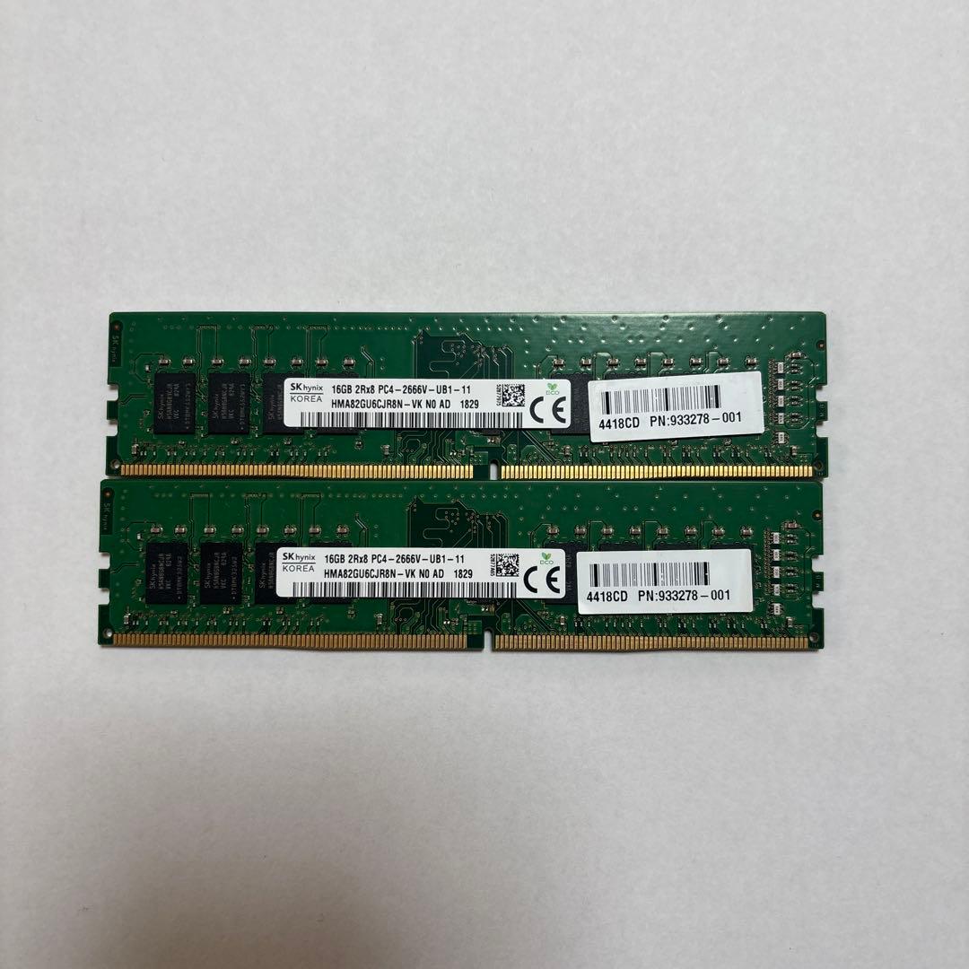 SKhynix 2R×8 DDR4 2666V 16GB×2 32GB