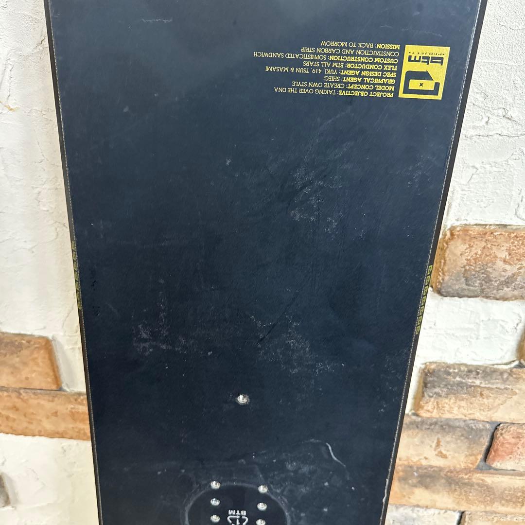 BTM スノーボード 板 158cm ブラック シンプルデザイン