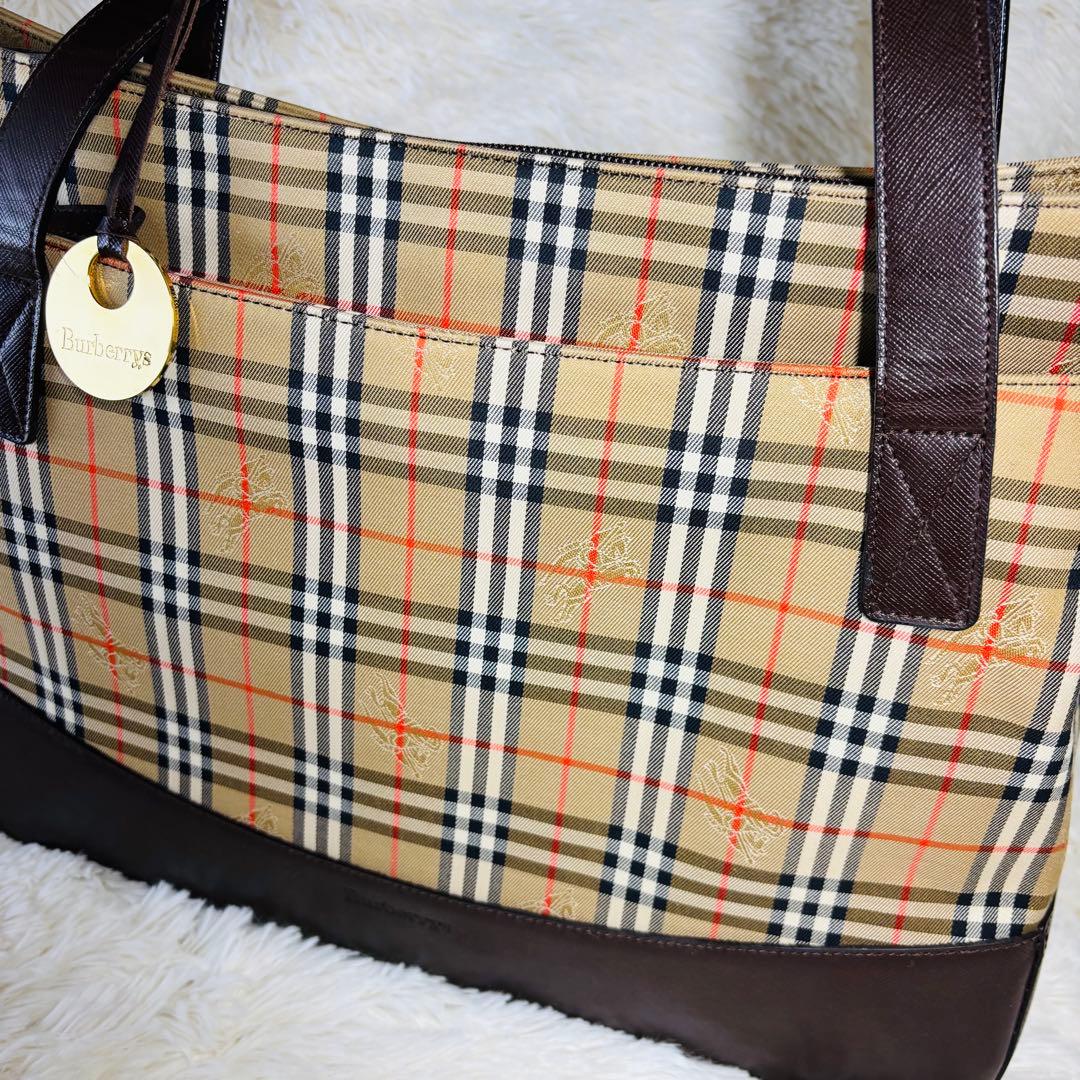 Burberry ヴィンテージ トートバッグ シャドーホース ノヴァチェック