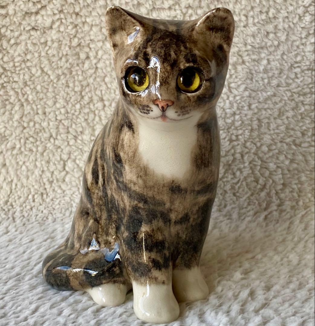 サイズ2　ウィンスタンレイキャット　ケンジントンキャット　キジトラ仔猫　貫入無し