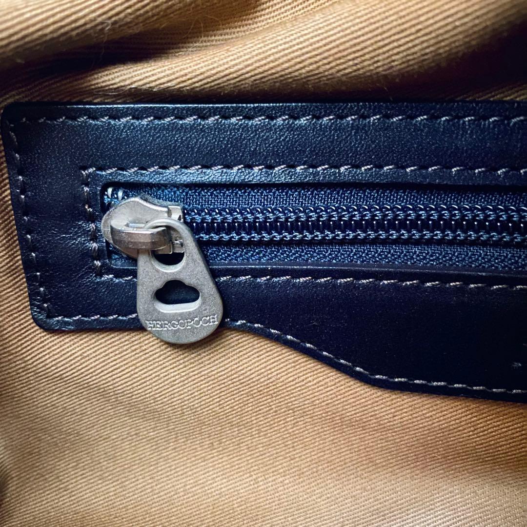 HERGOPOCH エルゴポック【美品】3室構造 レザー トートバッグ
