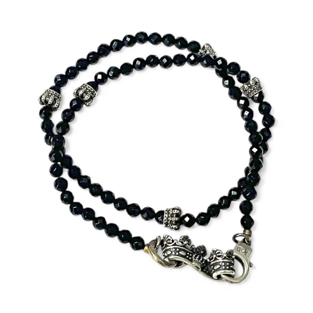 JUSTIN DAVIS クラウン オニキス ブレスレット ブラック sv925