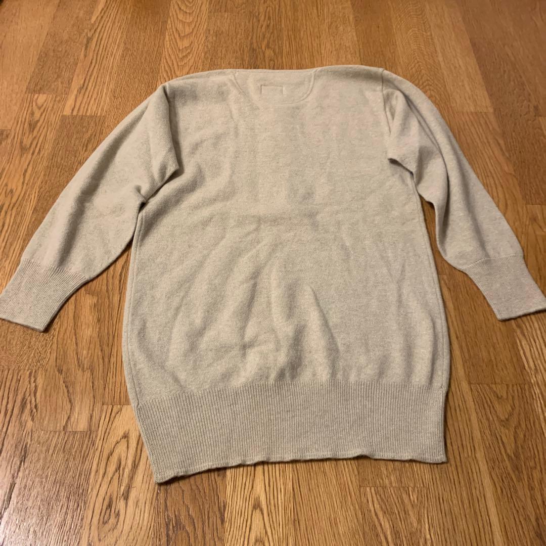 【新品、未使用】昭和レトロ　高級カシミヤ100% メンズ長袖シャツ　ボタン付