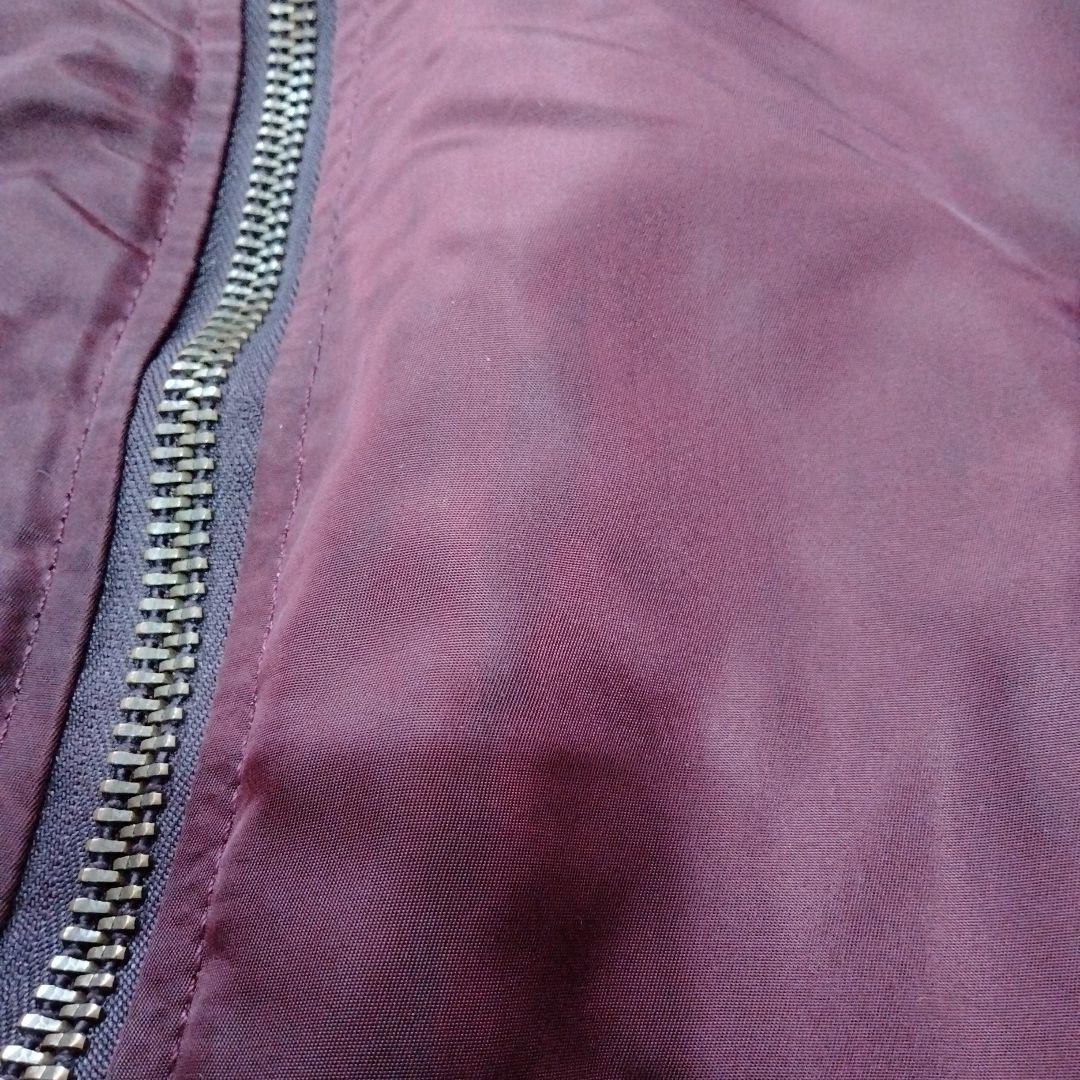 ビンテージ80年代アルファMA-1リバーシブルナイロンフライトJKT赤ワインM