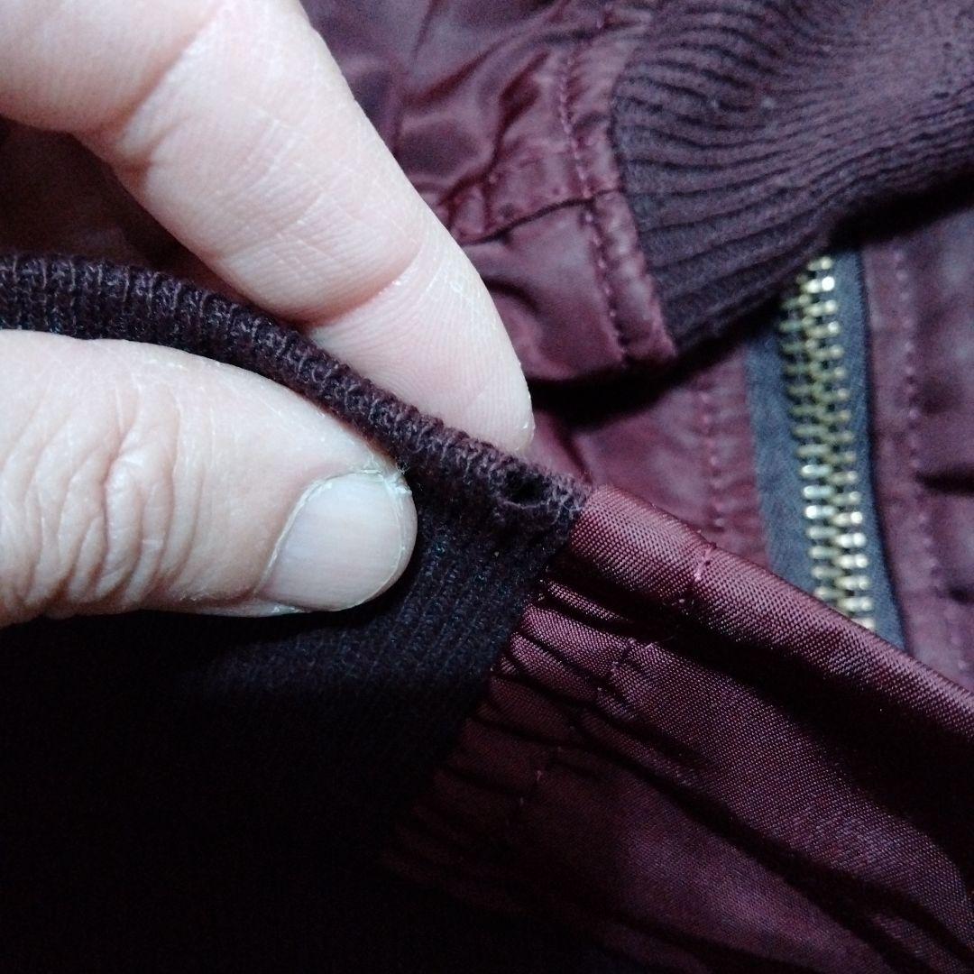 ビンテージ80年代アルファMA-1リバーシブルナイロンフライトJKT赤ワインM