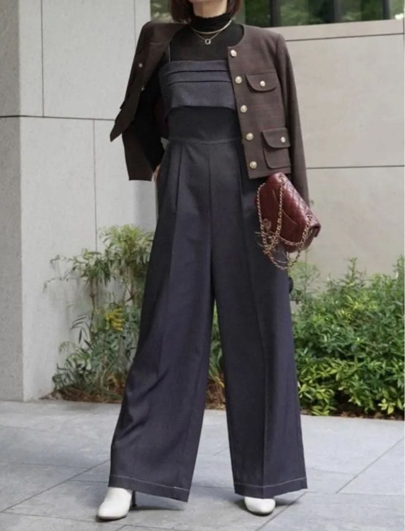 再値下げ　イデアルーチェ　デニムオールインワン　パンツ