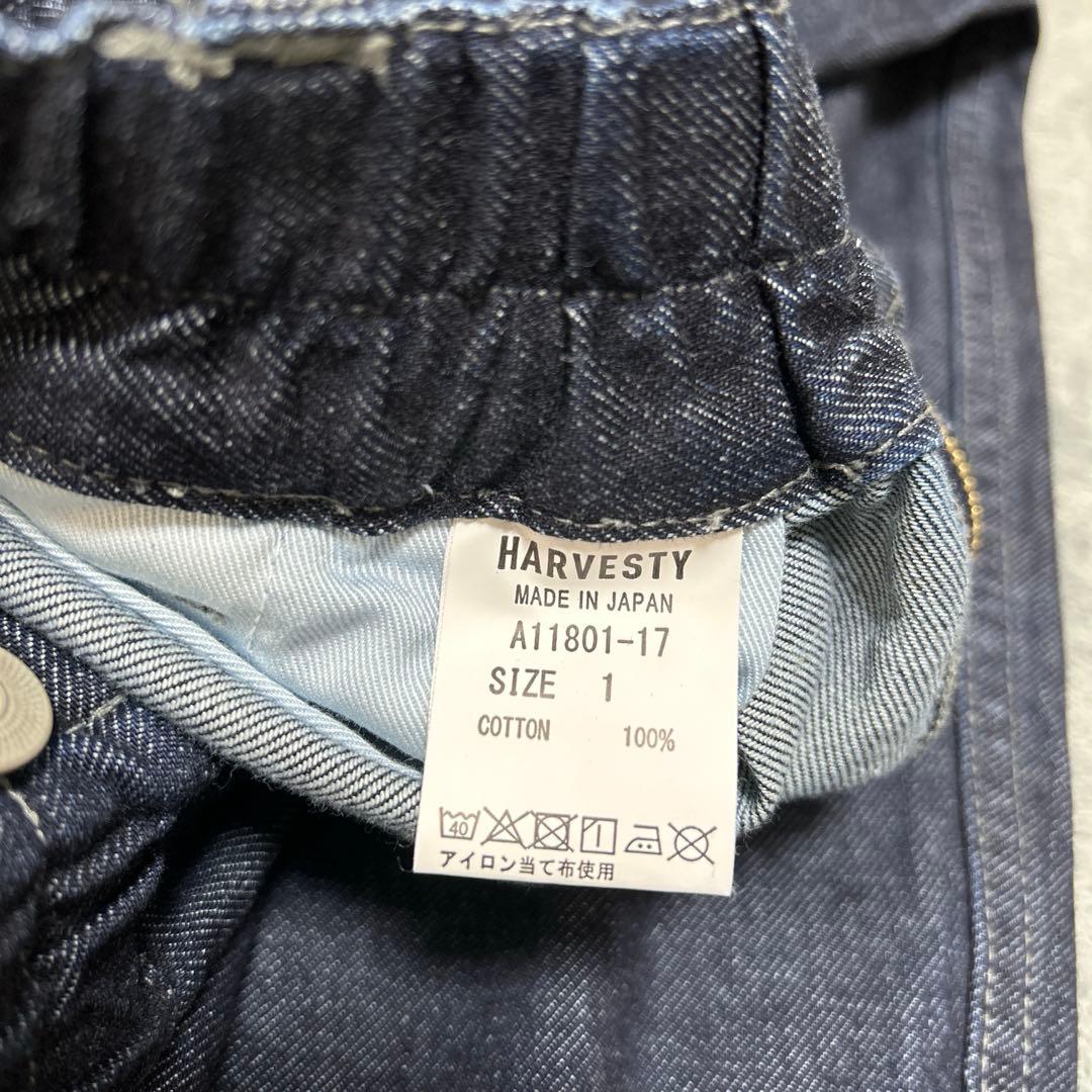HARVESTY ダークデニム ワイドパンツ