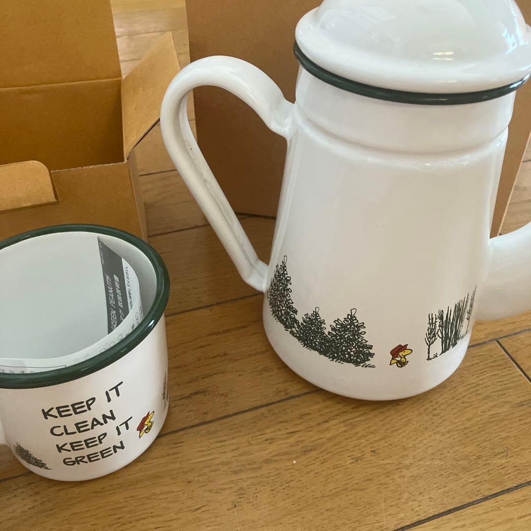 ピーナッツ　スヌーピー　琺瑯　ホーロー　ポット　マグ