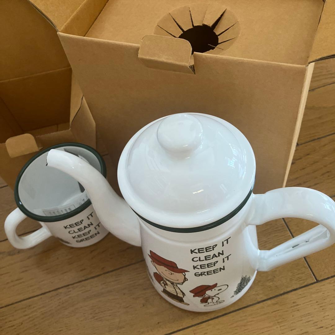 ピーナッツ　スヌーピー　琺瑯　ホーロー　ポット　マグ