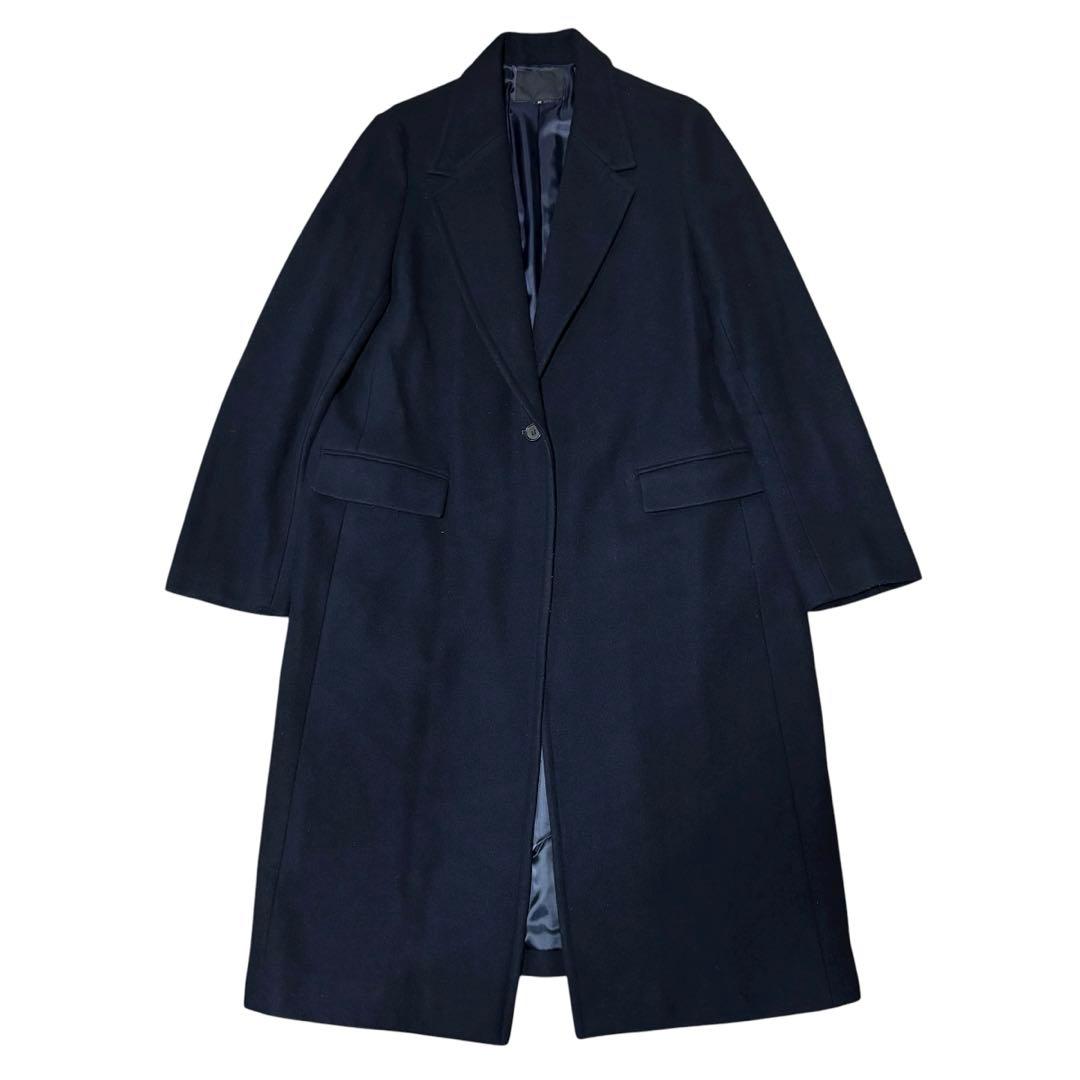 希少サイズ⭐︎iCB ウールチェスターコート　濃紺　46