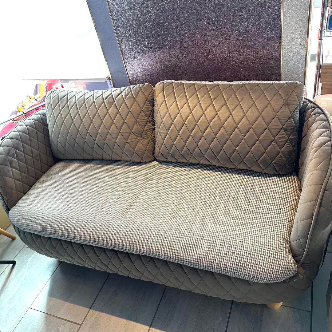 【福岡近郊引取りお値引き可能！】2人掛け掛けソファ グレー系