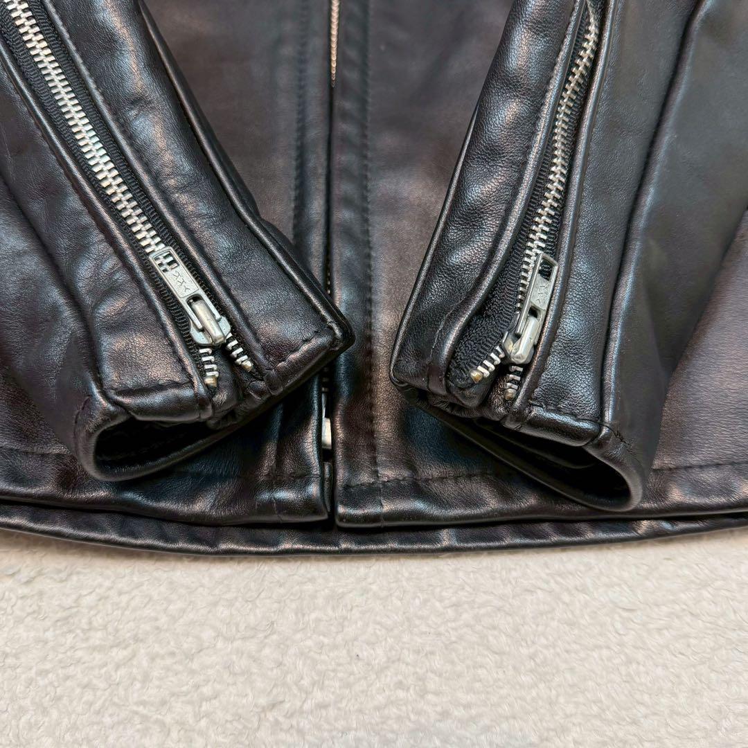 美品 SCHOTT 642 ライダースジャケット ライナー付 USA製 ブラック