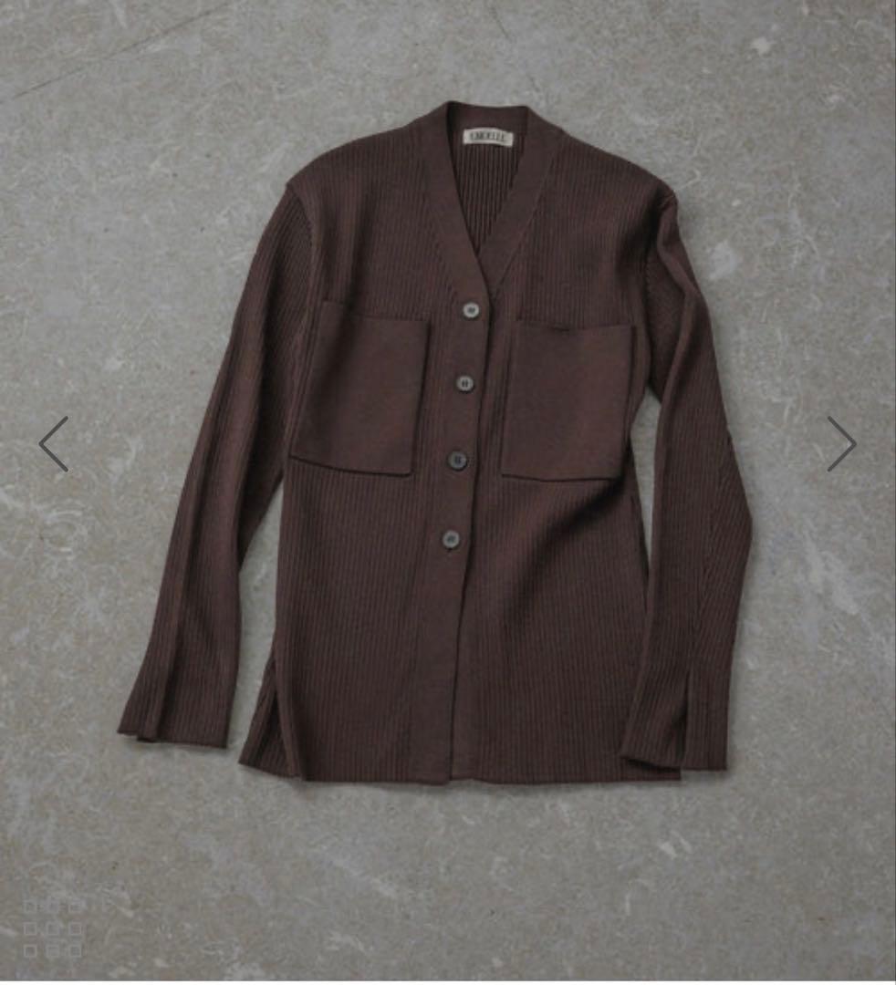 アダムエロペ(EMOELLE) ブラウンカーディガン