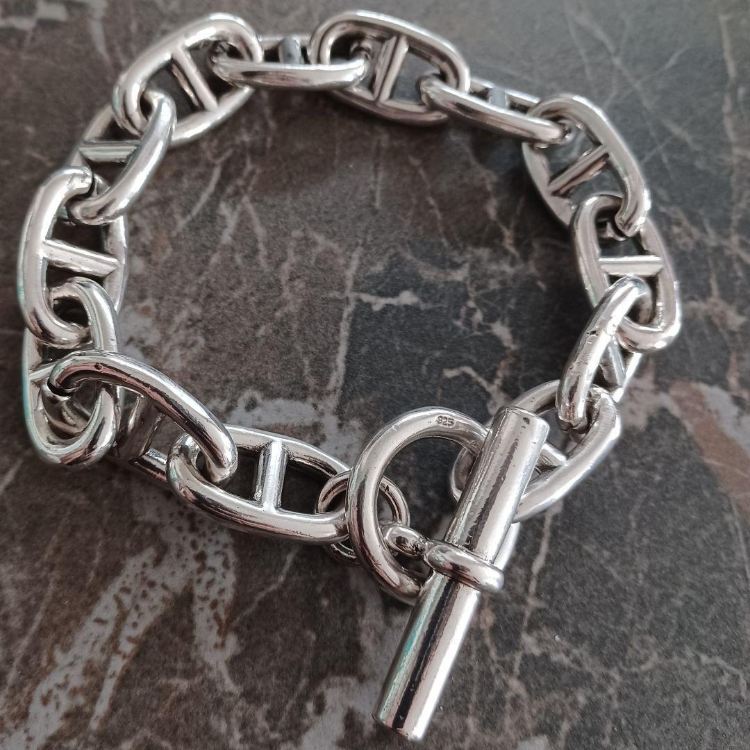 シェーヌダンクル 925 ブレスレット シルバー メンズ レディース 太 ブレス