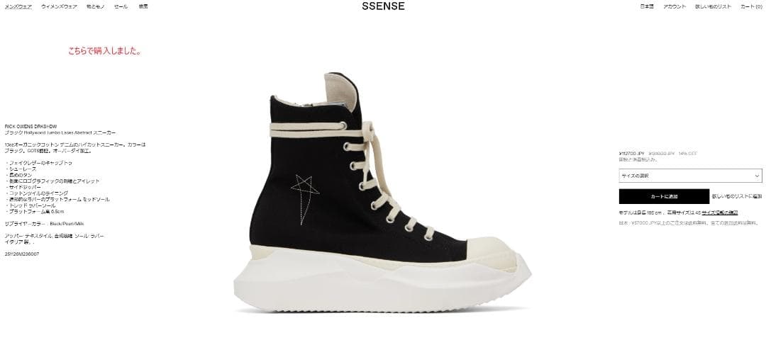 Rick Owens DRKSHDW Abstract サイズ40