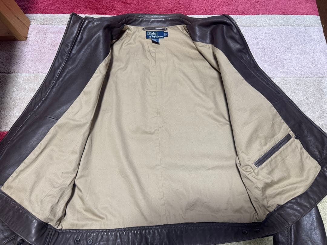 ラルフローレン　レザージャケット　こげ茶　Lサイズ ブラウン
