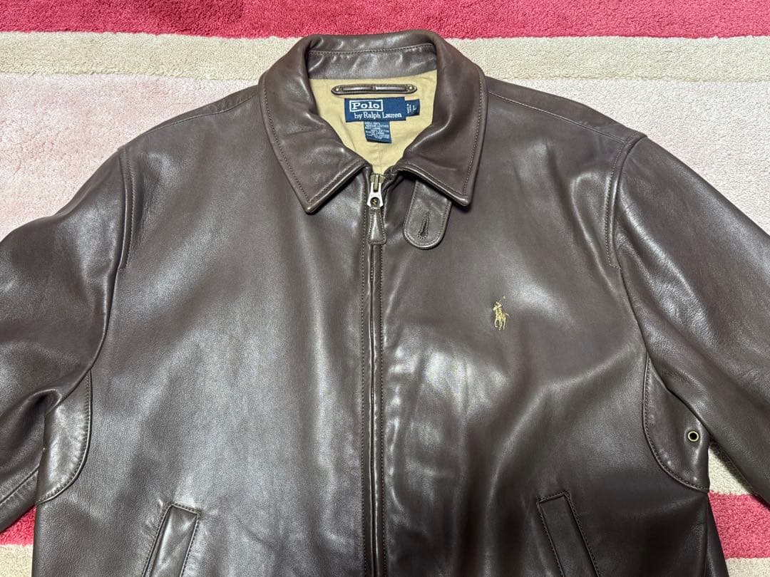 ラルフローレン　レザージャケット　こげ茶　Lサイズ ブラウン