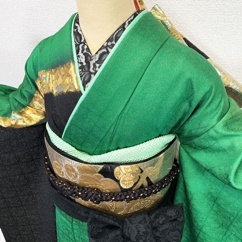 512z53☆堀省平 振袖 金通し 金彩 シンプルモダン☆美品 成人式 結婚式