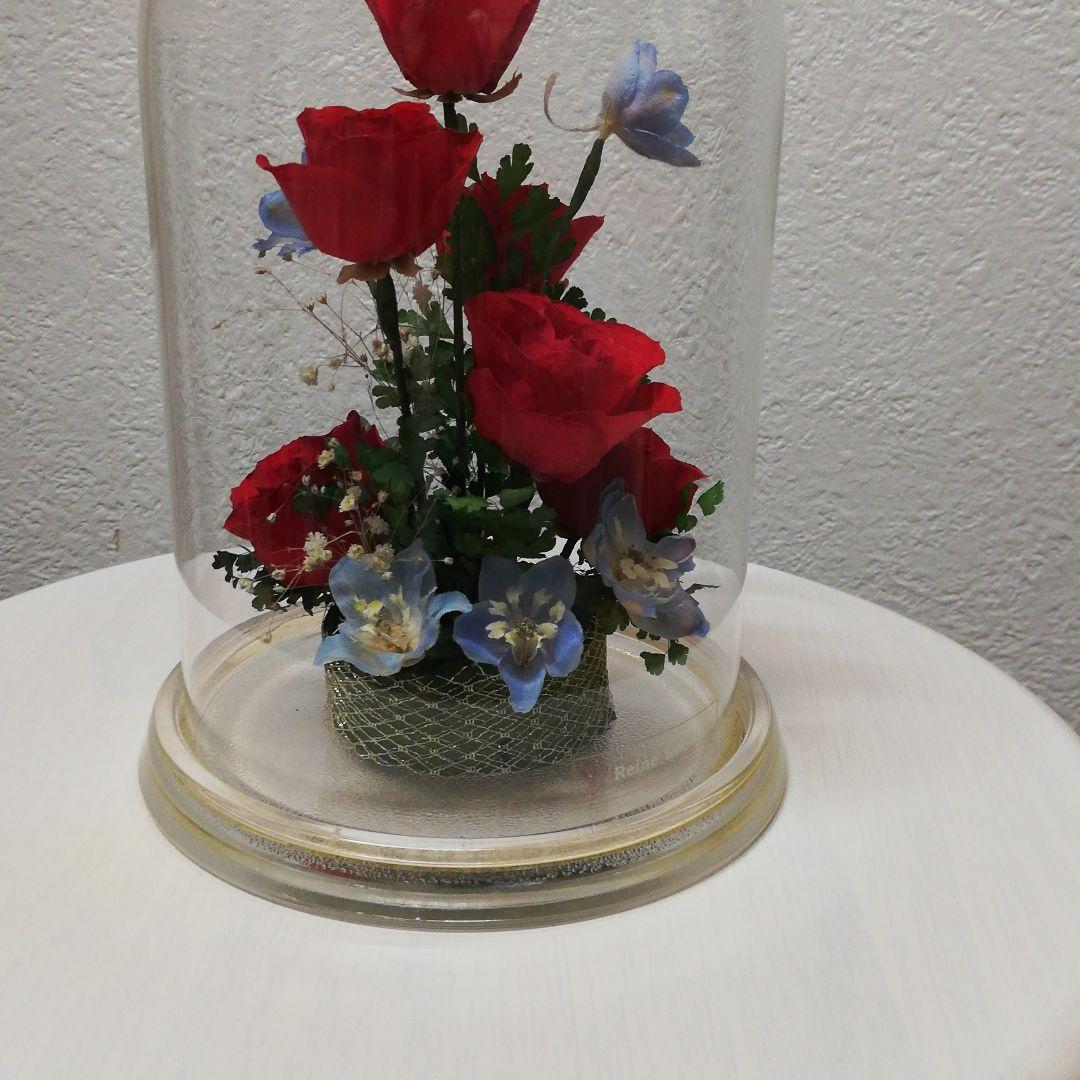 ドライフラワーガラスケース入り