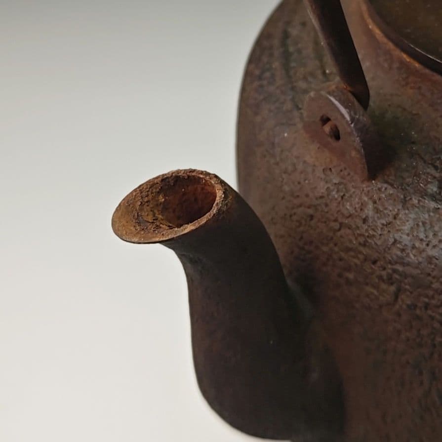 ウ311 鉄瓶『釜師　角谷莎村』『万代屋鉄瓶　共箱』茶道具　急須