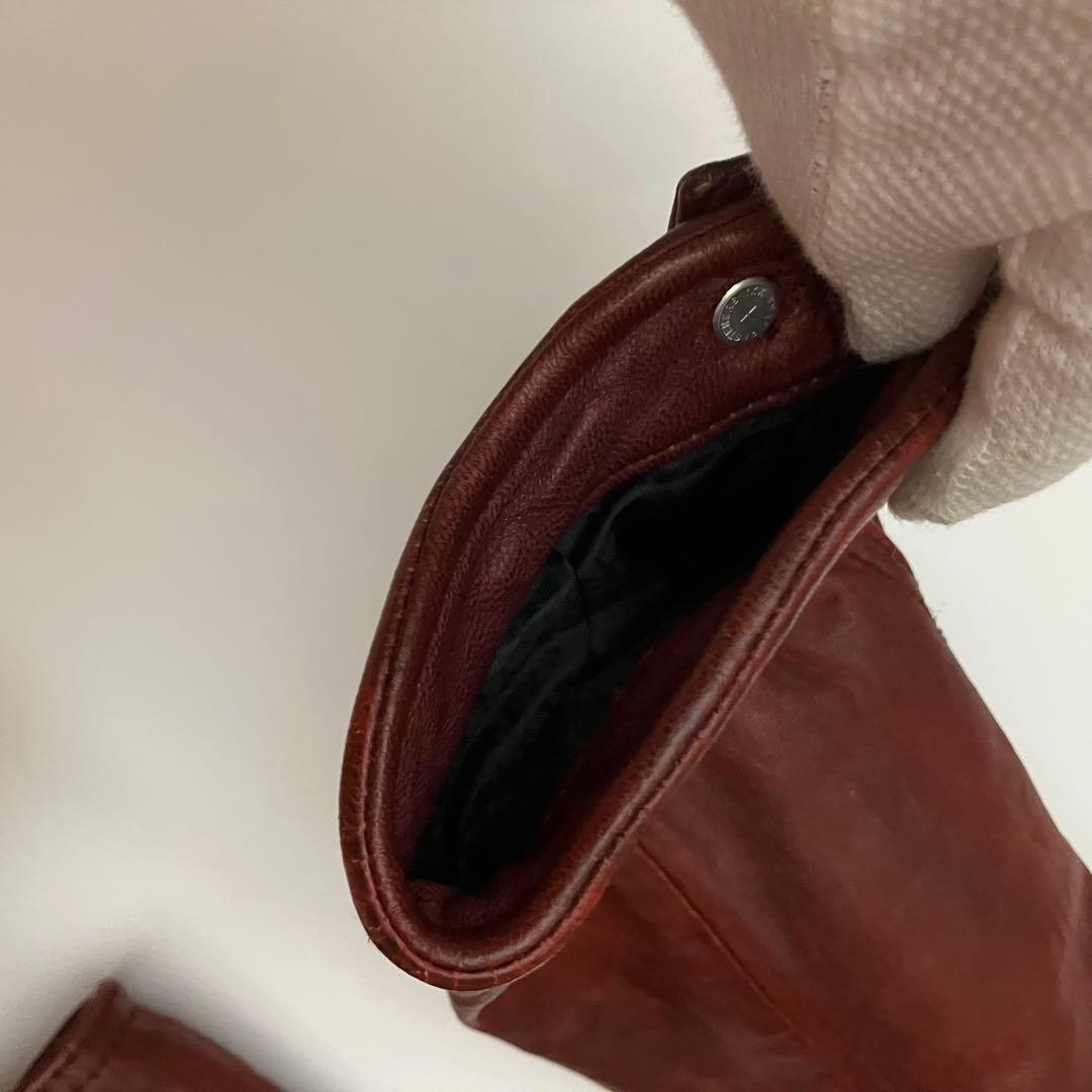 ✨希少　30周年✨ニコル　レザージャケット　シングルライダース　ジップアップ　赤