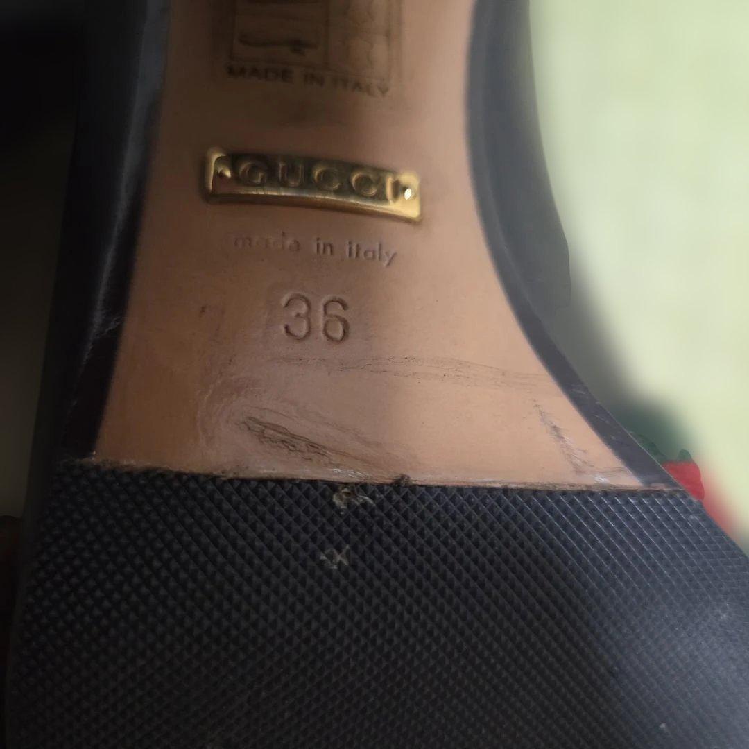 GUCCI マーモント シェリーライン パンプス 黒 36 GG