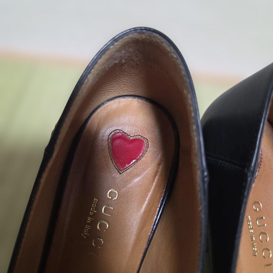 GUCCI マーモント シェリーライン パンプス 黒 36 GG