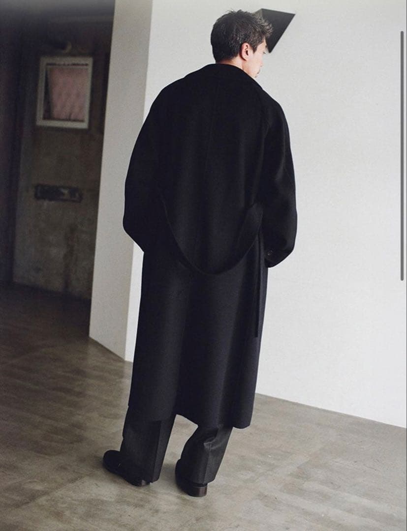 【新作・新品・未使用】LIDNM ロングコートウール ネイビー コート