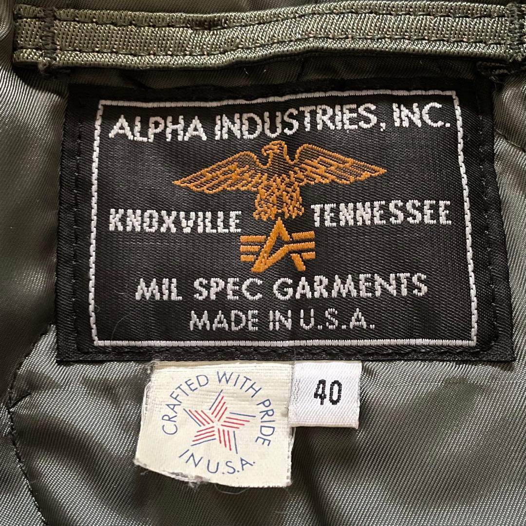 【美品】アルファインダストリーズ LOT.2610 タイタンクロス生地 USA製