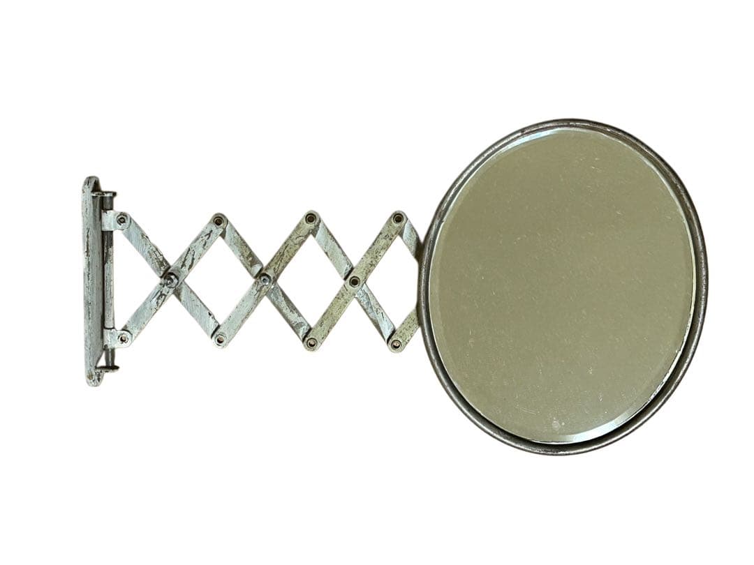 40s ビンテージ アーム 蛇腹式 ウォールミラー 鏡 シャビー