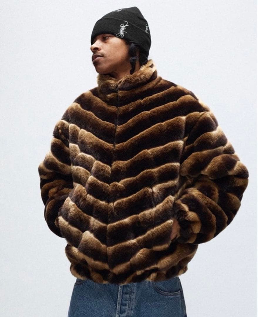 ジャケット・アウター 24SS Supreme Faux Fur Jacket Brown Ssize