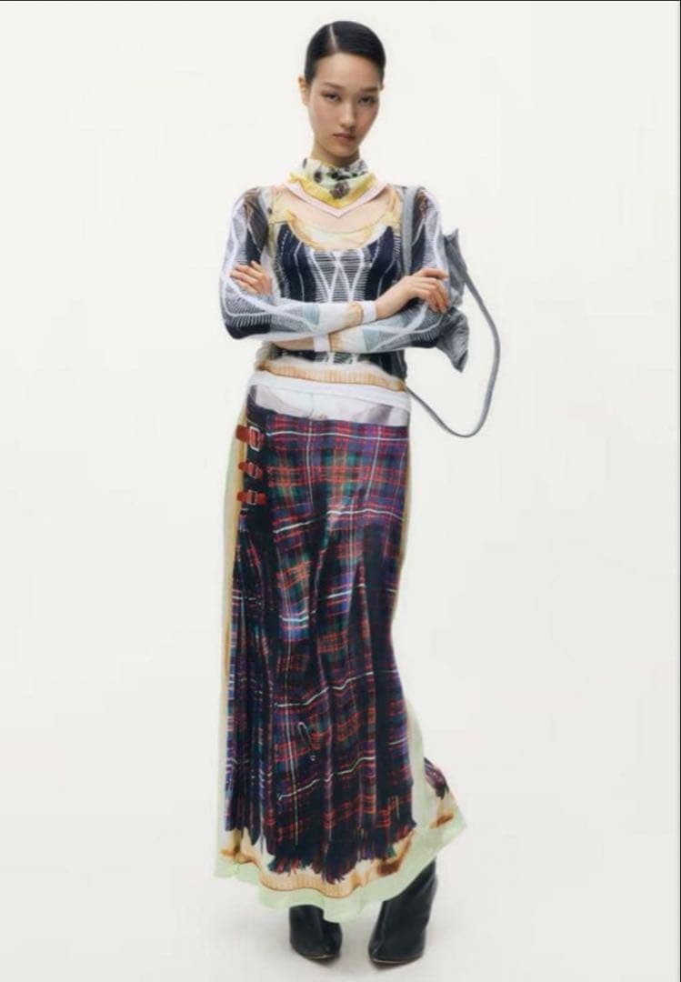 新品 グレンマーティンス Glenn Martens ×  サテンスカート