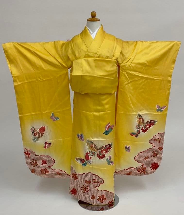 7歳○着物○正絹○七五三　女の子　黄色