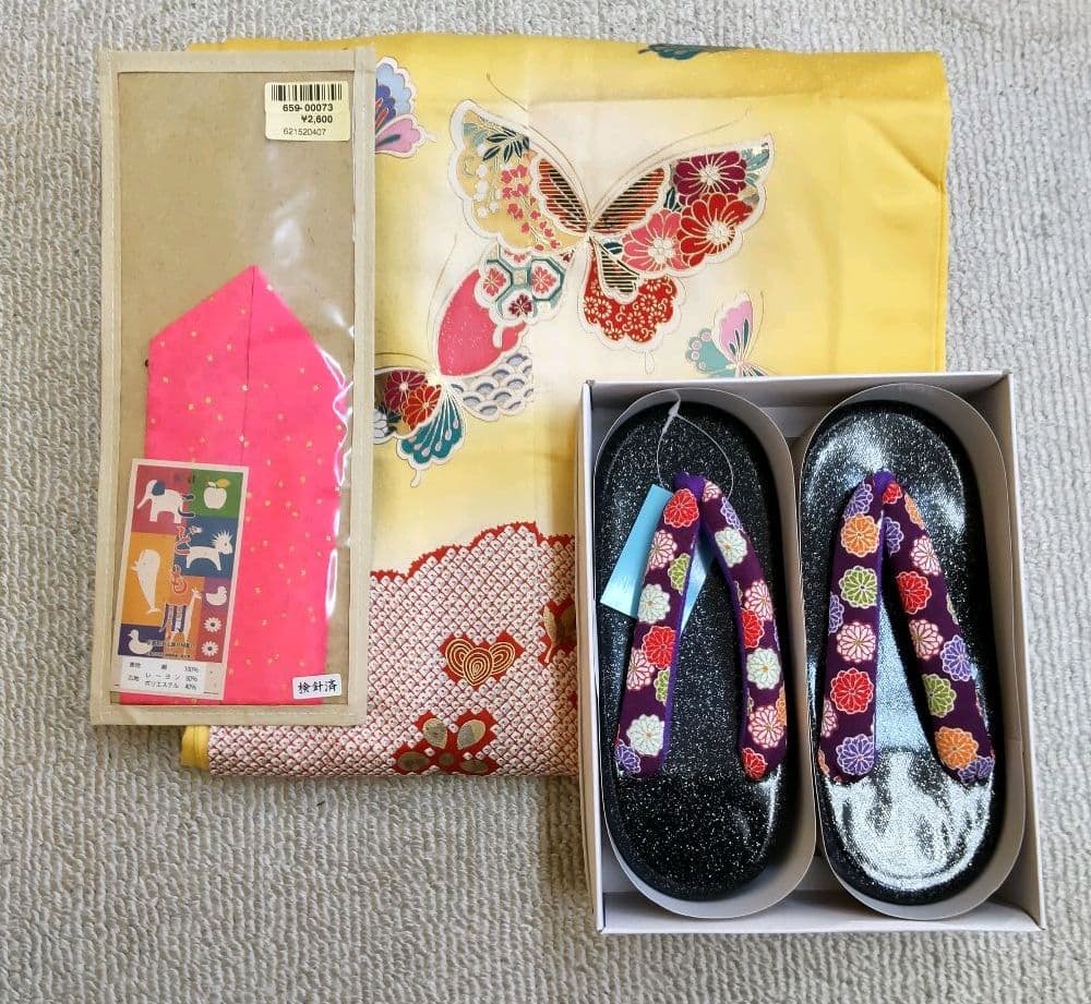 7歳○着物○正絹○七五三　女の子　黄色