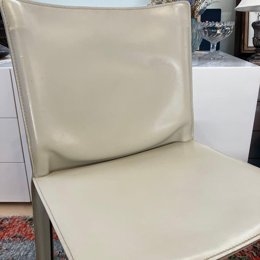 Cassina 412 CABチェア　ベリーニ　アイボリー/トープ