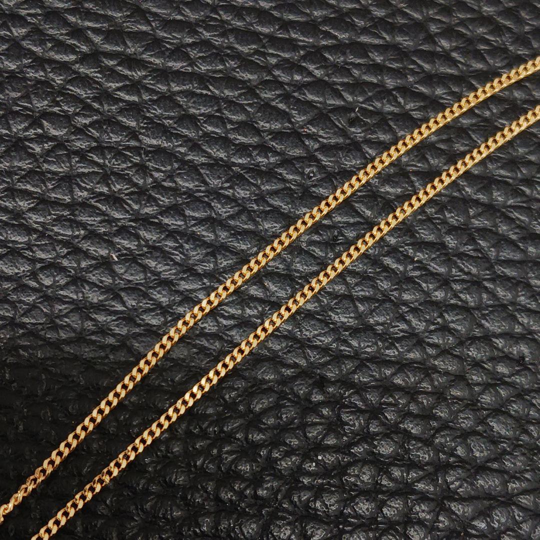 (C011318) K18 YG ネックレス 喜平2面シングル ホールマーク