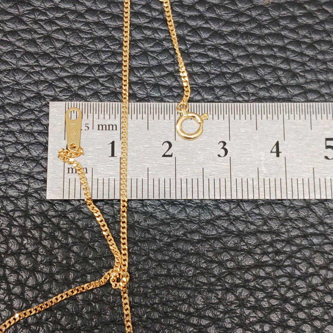 (C011318) K18 YG ネックレス 喜平2面シングル ホールマーク