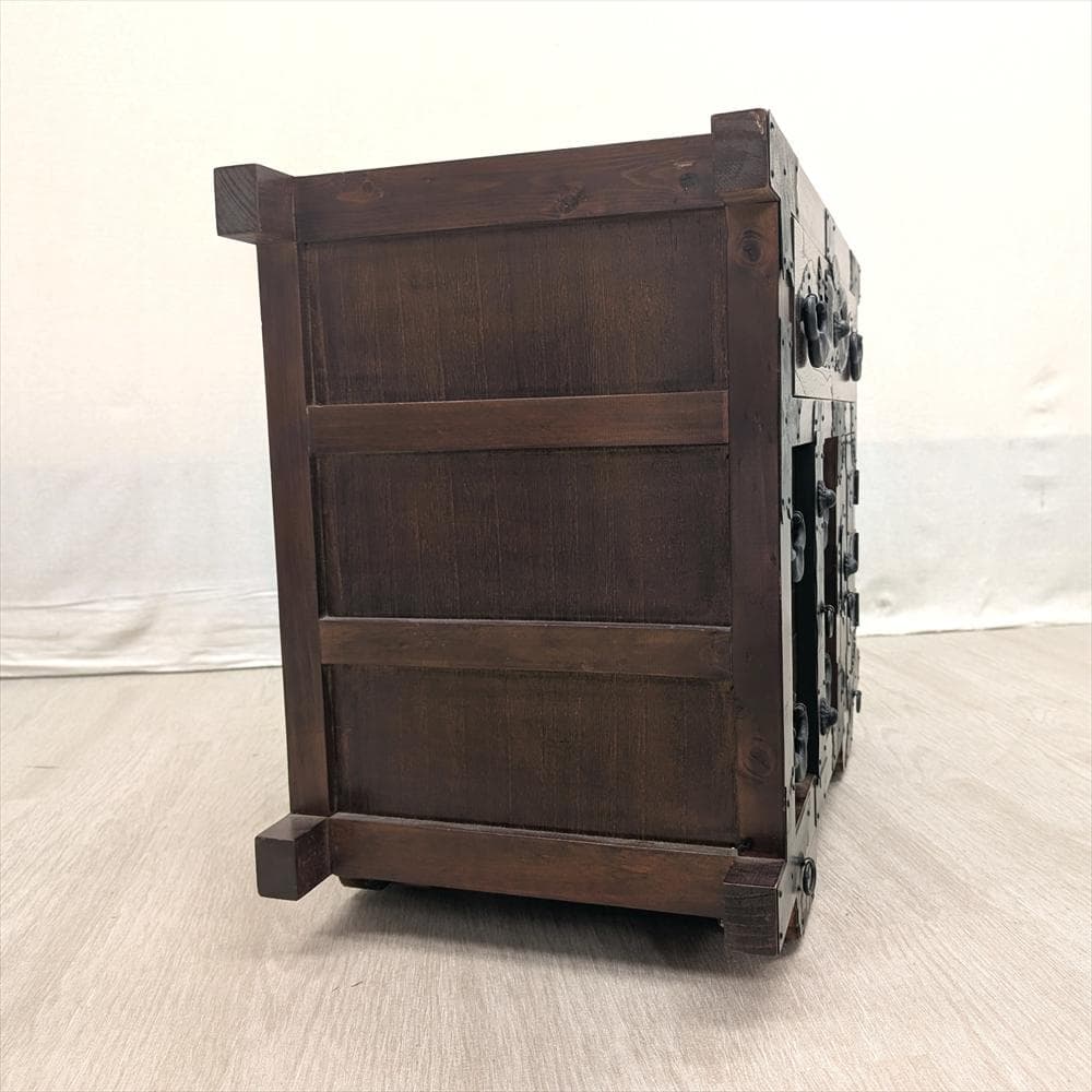 民芸家具　天然木　車箪笥　整理箪笥　時代家具　箪笥　タンス　たんす　引き出し