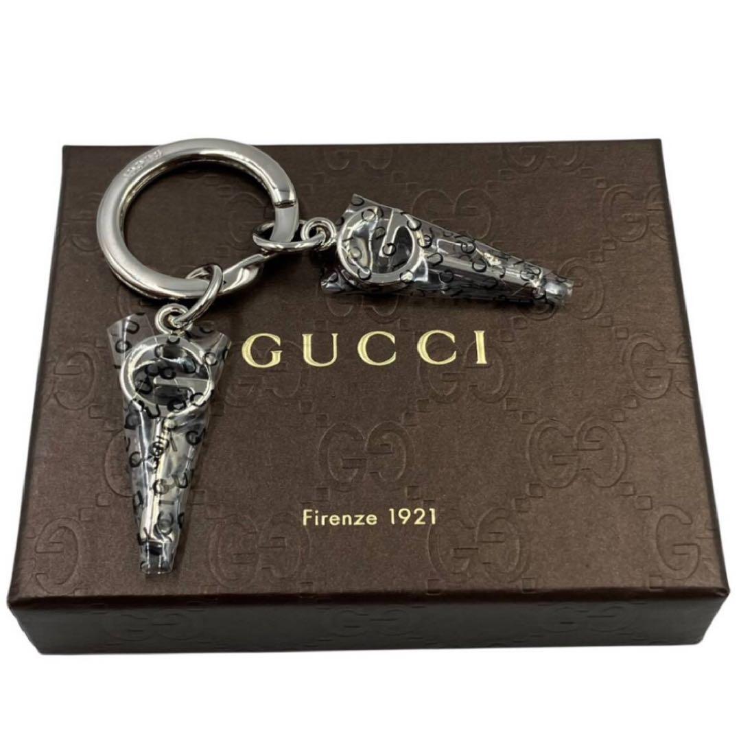 【未使用品】　GUCCI　グッチ　Gロゴ　鍵デザイン　キーリング　キーホルダー