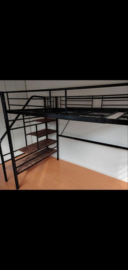 【引き取りのみ】【板橋区】ロフトベッド階段　セミダブル　新品未開封マットレス付き