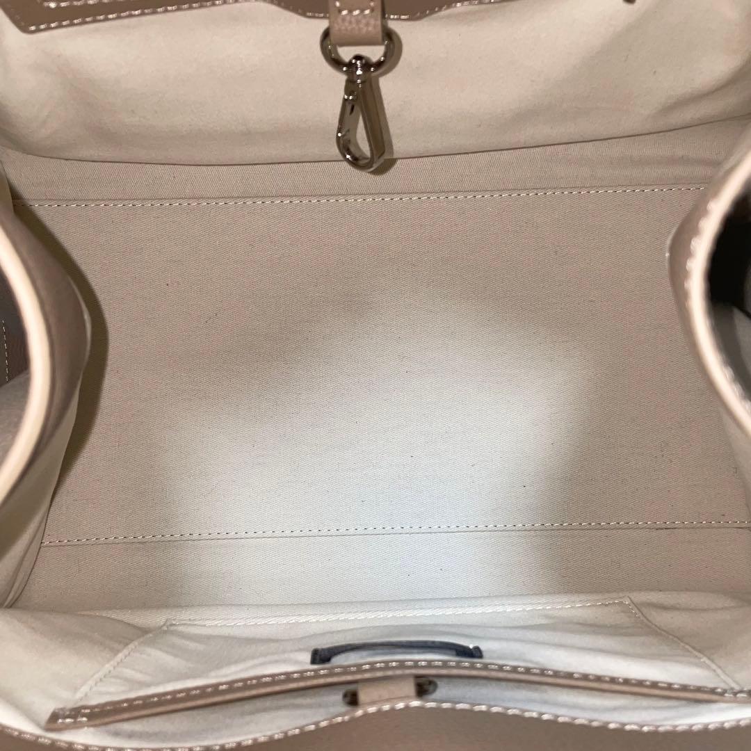 【JISTORY】未使用品 ジストリー シボ革 サイドベルトボストン グレージュ