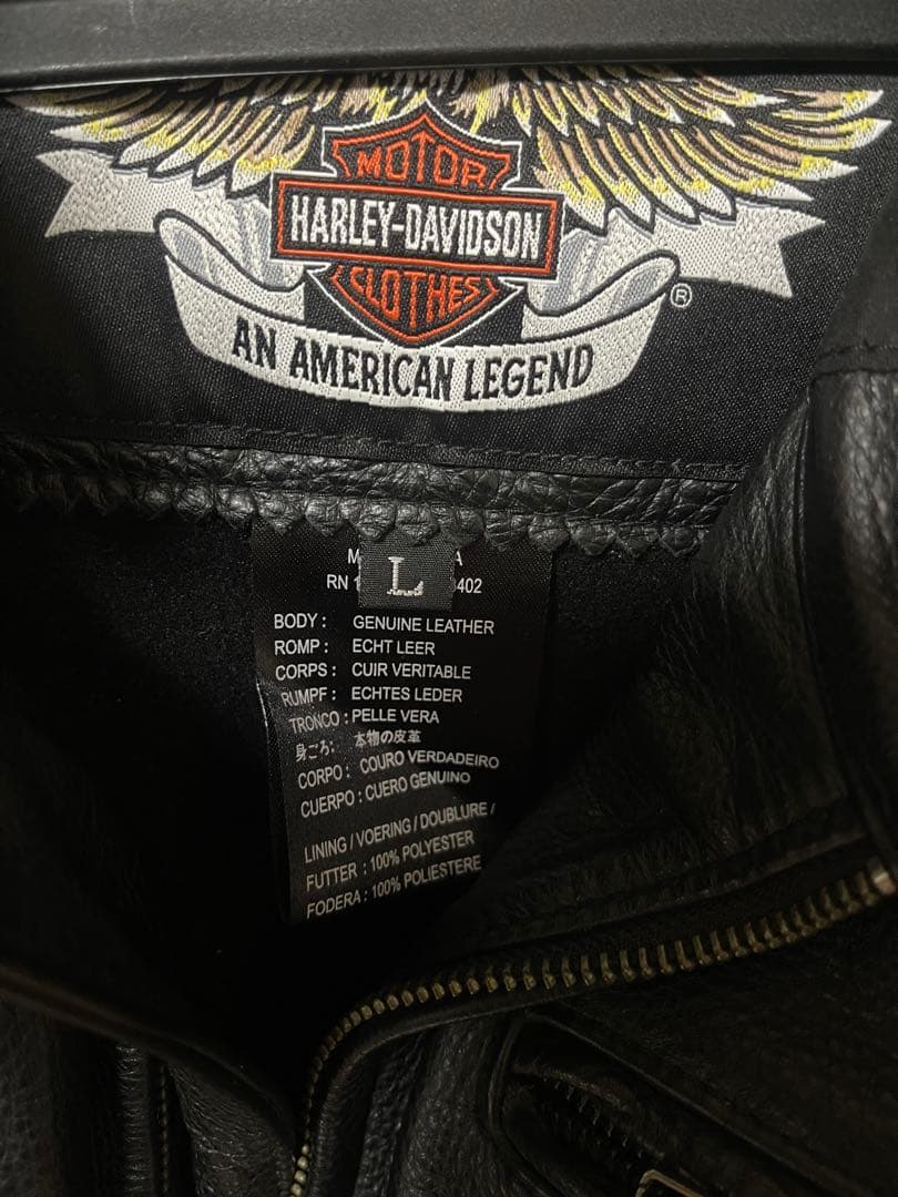 Harley-Davidson レザージャケット L スカル 本革 ライナー付