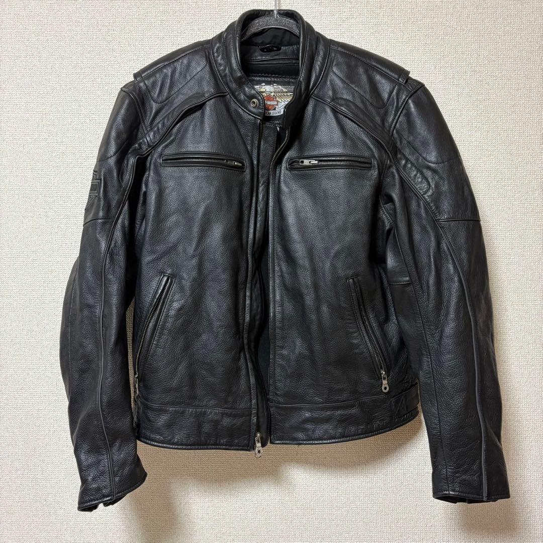 Harley-Davidson レザージャケット L スカル 本革 ライナー付