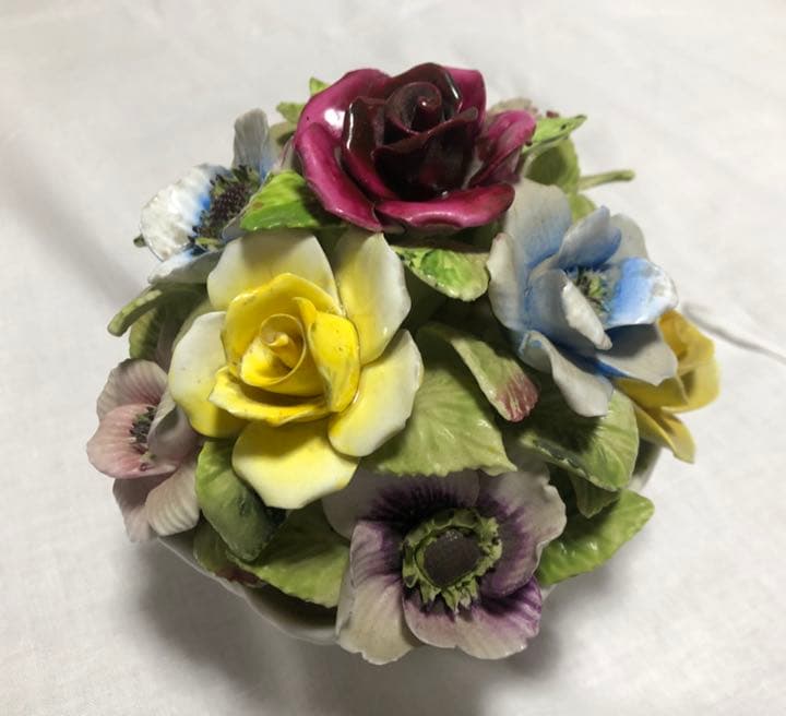 英国コールポート　陶花(フローラ)10輪フラワーポット