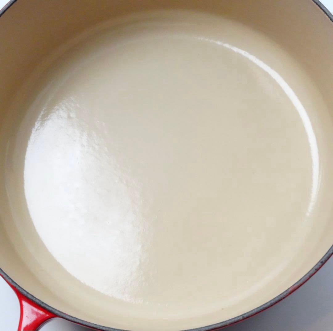 【美品】LE CREUSET　ココット ジャポネーズ チェリーレッド　24cm