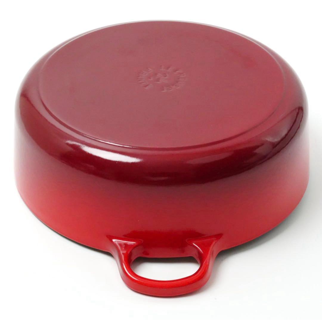 【美品】LE CREUSET　ココット ジャポネーズ チェリーレッド　24cm