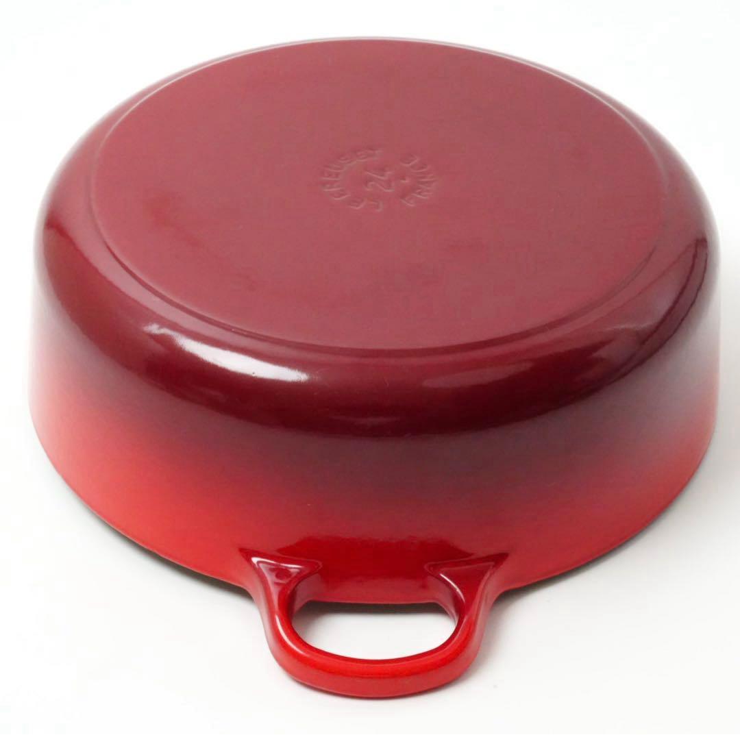 【美品】LE CREUSET　ココット ジャポネーズ チェリーレッド　24cm